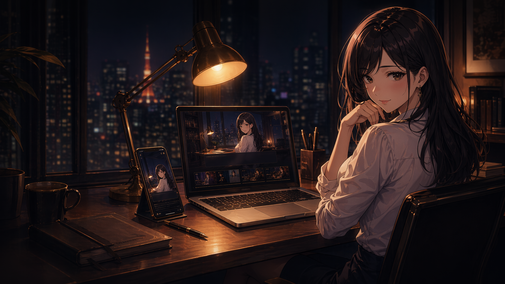 StoryNight scene continuation on a phone